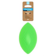 Balle de rugby PitchDog vert pour chiens