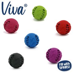 Balle à friandises pour chiens Ancol Viva Treat 8 cm