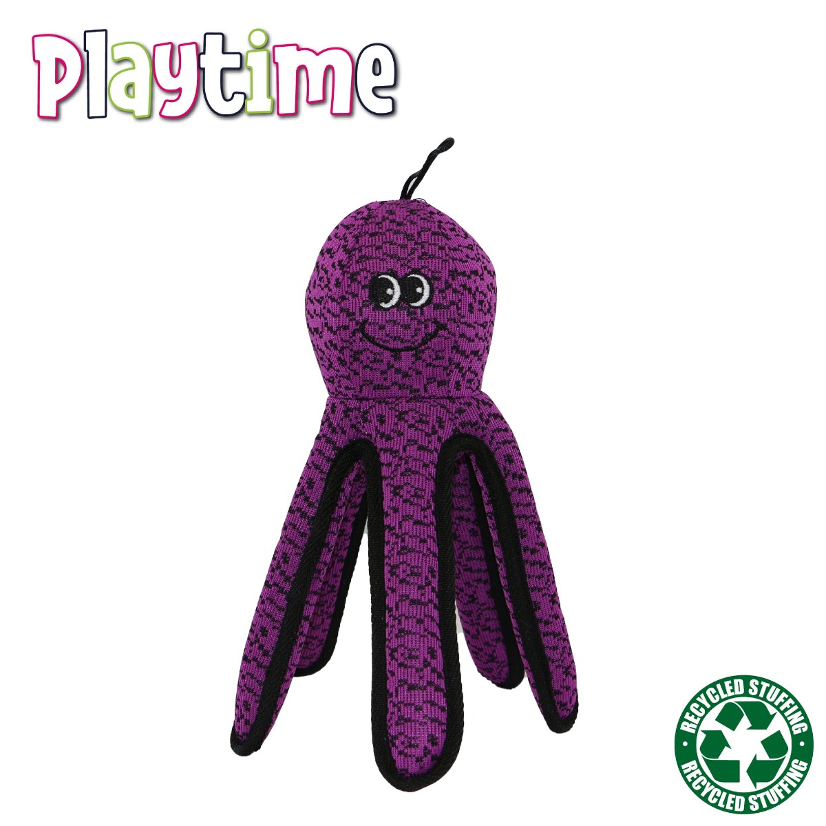 Tough Octopus 28 cm solid dog toy with squeaker and recycled padding