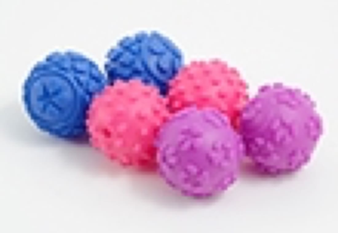 Set of 6 ANCOL vinyl balls for puppies and small dogs
