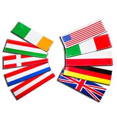 Paire de logos pour harnais Julius-K9 en couleur déco drapeau pays