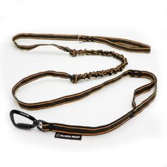 Arctic Wolf POWER stretch dog leash 236-278 cm black and orange