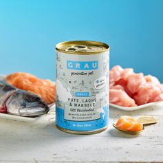 Pâtée pour chats Dinde, saumon et maquereau 6 x 200 g