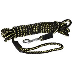 Black and yellow rope lanyard 15 m x 8 mm for dogs