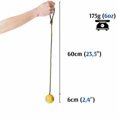 Balle à rapporter avec corde Jouet interactif pour chien de 6 cm