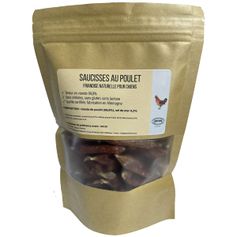 Dog sausages natural treats rich in chicken